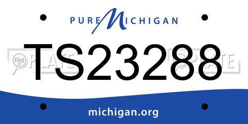 TS23288 Michigan License Plate