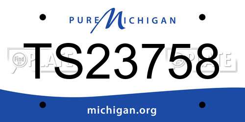 TS23758 Michigan License Plate