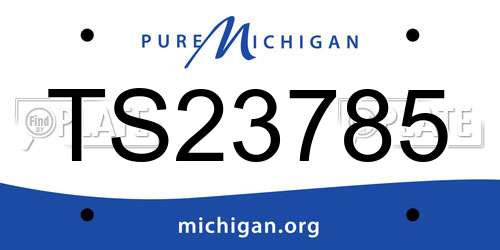 TS23785 Michigan License Plate