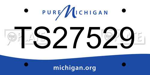 TS27529 Michigan License Plate