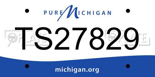 TS27829 Michigan License Plate