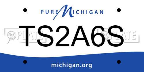 TS2A6S Michigan License Plate