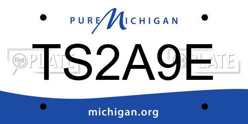 TS2A9E Michigan License Plate