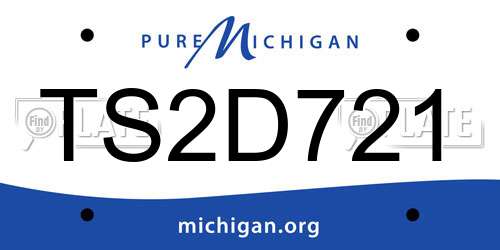 TS2D721 Michigan License Plate