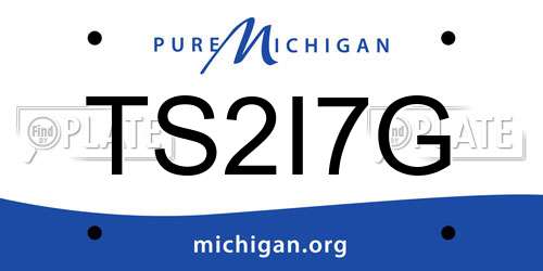 TS2I7G Michigan License Plate