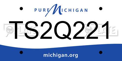 TS2Q221 Michigan License Plate
