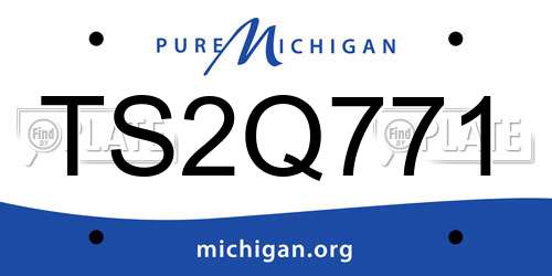 TS2Q771 Michigan License Plate