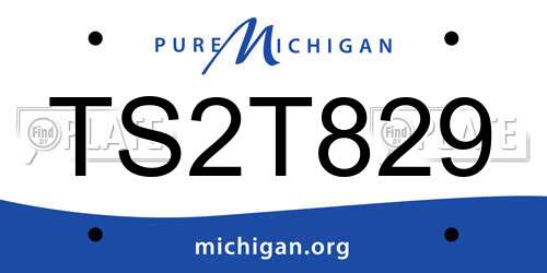 TS2T829 Michigan License Plate
