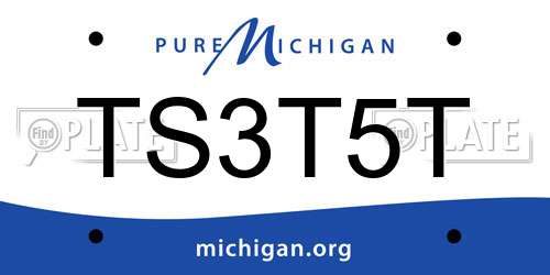 TS3T5T Michigan License Plate