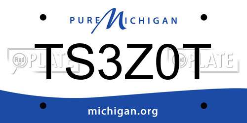 TS3Z0T Michigan License Plate