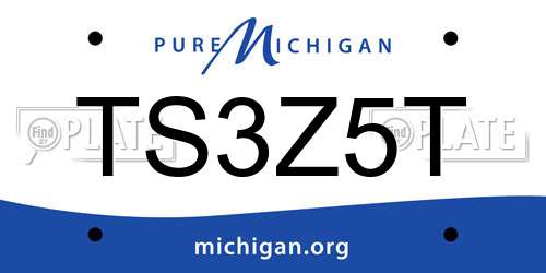 TS3Z5T Michigan License Plate