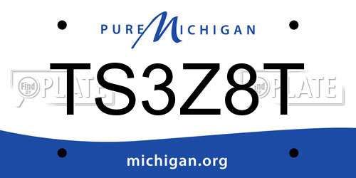 TS3Z8T Michigan License Plate