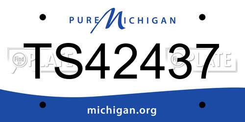 TS42437 Michigan License Plate