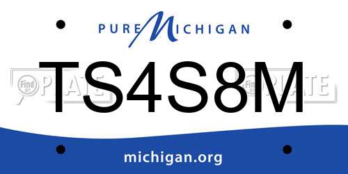 TS4S8M Michigan License Plate
