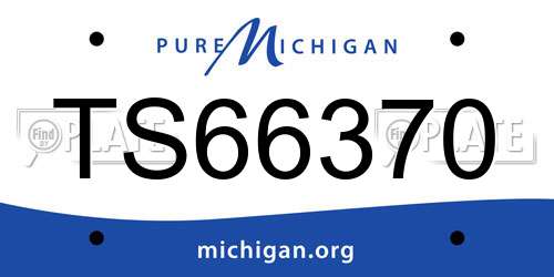 TS66370 Michigan License Plate