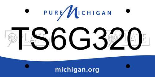 TS6G320 Michigan License Plate