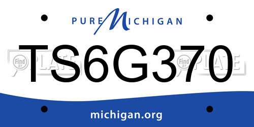 TS6G370 Michigan License Plate