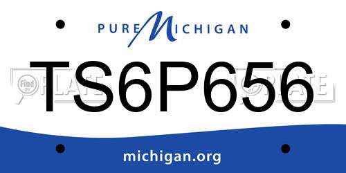 TS6P656 Michigan License Plate