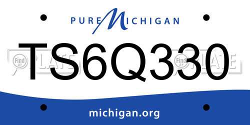 TS6Q330 Michigan License Plate
