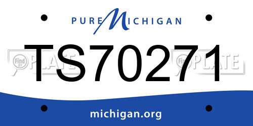 TS70271 Michigan License Plate