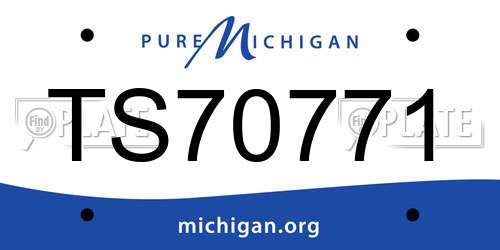 TS70771 Michigan License Plate