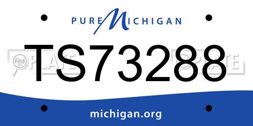 TS73288 Michigan License Plate