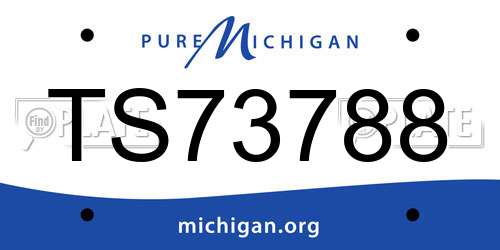 TS73788 Michigan License Plate