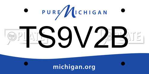 TS9V2B Michigan License Plate