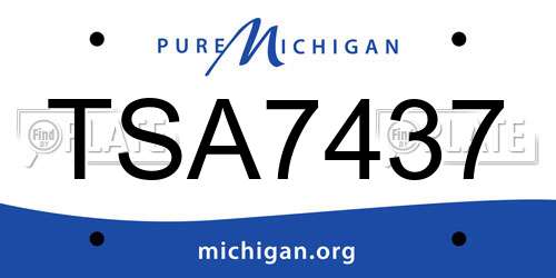 TSA7437 Michigan License Plate