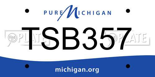 TSB357 Michigan License Plate
