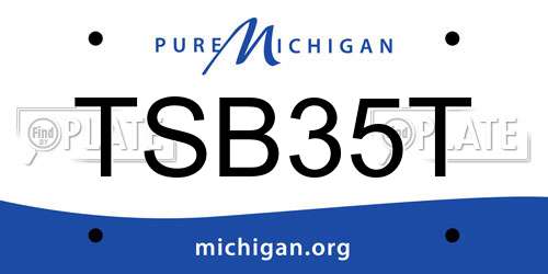 TSB35T Michigan License Plate