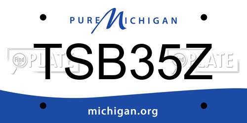 TSB35Z Michigan License Plate