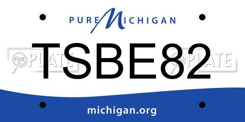 TSBE82 Michigan License Plate