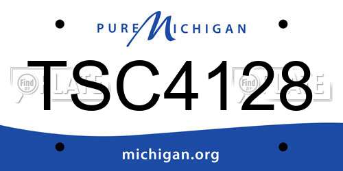 TSC4128 Michigan License Plate