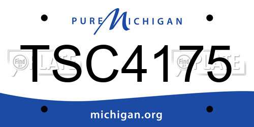 TSC4175 Michigan License Plate