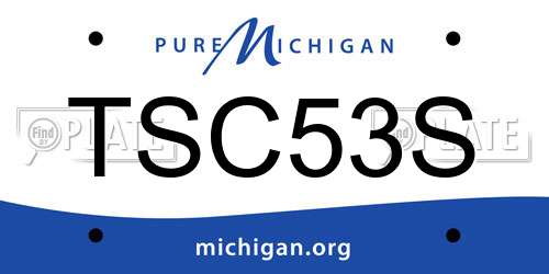 TSC53S Michigan License Plate