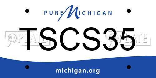 TSCS35 Michigan License Plate