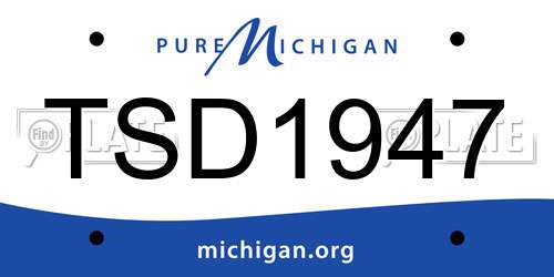 TSD1947 Michigan License Plate