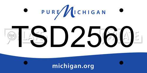 TSD2560 Michigan License Plate
