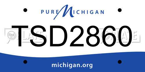 TSD2860 Michigan License Plate