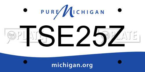 TSE25Z Michigan License Plate