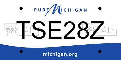 TSE28Z Michigan License Plate