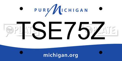 TSE75Z Michigan License Plate