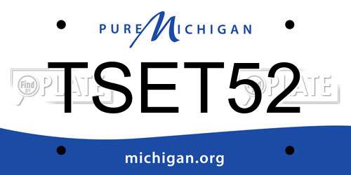TSET52 Michigan License Plate