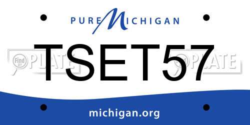 TSET57 Michigan License Plate