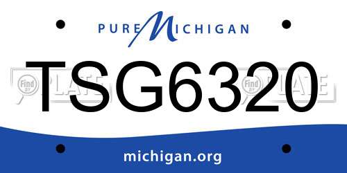 TSG6320 Michigan License Plate