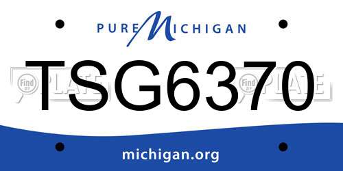 TSG6370 Michigan License Plate