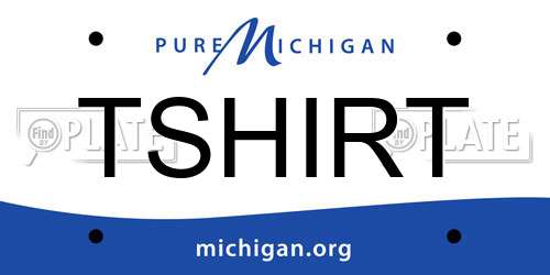 TSHIRT Michigan License Plate