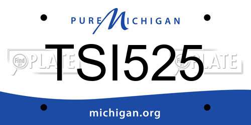 TSI525 Michigan License Plate