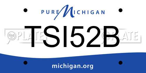 TSI52B Michigan License Plate